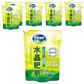 南僑水晶 水晶肥皂液體洗衣精補充包 清爽型, 1.4kg, 6包