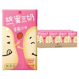 統一 蜜豆奶 草莓口味, 250ml, 24入