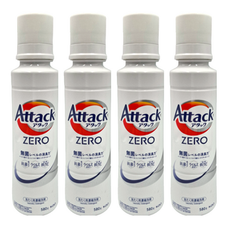Attack 一匙靈 ZERO 濃縮強效洗衣精 標準型, 580g, 4瓶