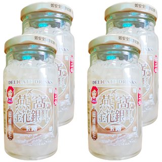 譽方媽媽 燕窩金花銀耳玉露 口感滑順清爽 香甜不膩 快速方便 冰糖熬煮 140g, 4罐