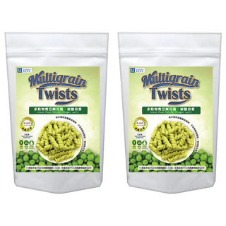 優穀美身 多穀物青豆麻花捲, 椒鹽蒜香, 非油炸, 零膽固醇, 香脆好吃又健康, 120g, 2包