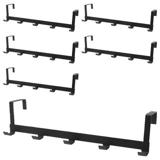 TRENY 簡約門後掛勾架, 黑, 6入
