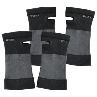 SPEED S. 科技石墨烯機能護腕 遠紅外線深層循環, S~M(12~16cm), 黑灰, 2雙