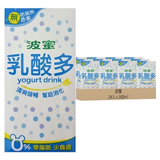 波蜜 乳酸多 yogurt drink 清爽順暢 幫助消化, 160ml, 24入