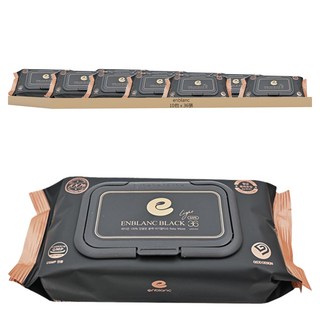 enblanc 極厚黑珍珠 純水濕紙巾隨身包 掀蓋式, 36張, 10包