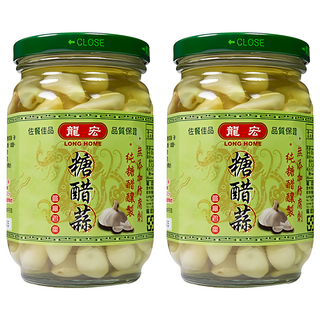 龍宏 糖醋蒜 台灣蒜頭 台灣產, 440g, 2罐