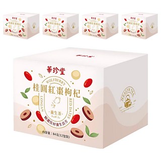 仁濟中藥 華珍堂 桂圓紅棗枸杞養生茶, 7g, 12包, 5盒