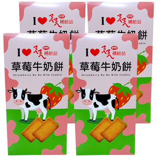 ㄋㄟㄋㄟ補給站 草莓牛奶餅, 4個, 171g