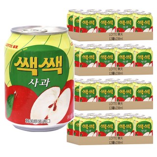 LOTTE 樂天 蘋果汁禮盒, 韓國原裝進口, 238ml, 48罐