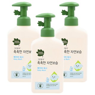 GREEN FINGER 綠手指 兒童專用 植萃沐浴乳 320ml 含荷荷巴油、向日葵種籽油、堅果仁油、西班牙橄欖油, 3瓶