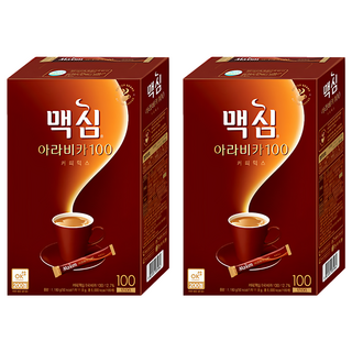 Maxim 麥心 阿拉比卡100咖啡 三合一咖啡 100條, 11.8g, 2盒