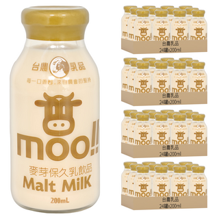 台農乳品 保久乳 麥芽口味, 200ml, 96罐