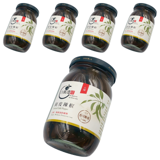 白裏透紅 剝皮辣椒 火辣, 5個, 450g