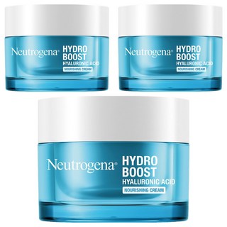 Neutrogena 台灣公司貨 水活保濕無香特潤凝霜, 50g, 3罐