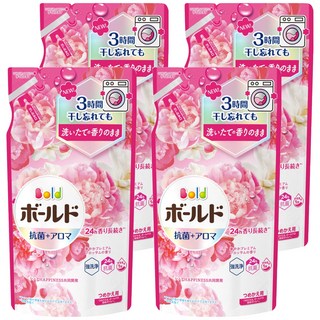 Bold 日本原裝進口 超濃縮衣物芳香洗衣精補充包 花束香, 400g, 4包