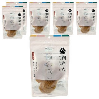 狗老大 寵物零食, 6包, 芝麻雞腿圓片, 100g