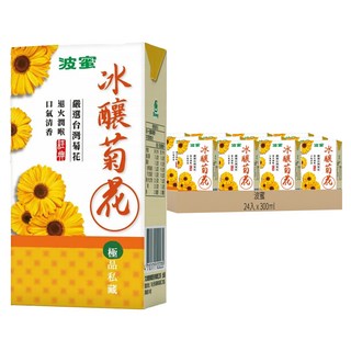波蜜 冰釀菊花, 嚴選台灣菊花, 退火潤喉, 口氣清香, 24入, 300ml