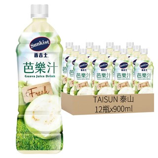 泰山 Sunkist 芭樂果汁飲料, 900ml, 12瓶