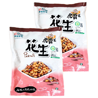 虎尾鎮農會 虎霸王花生 麻辣小魚乾口味, 2包, 120g