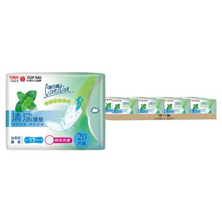 康乃馨 清涼加長型護墊, 17cm, 20片, 24包