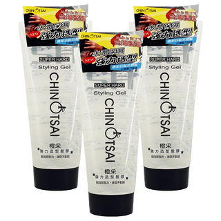 CHIN TSAI 橙采 強力造型髮膠, 超強塑型, 速乾不黏膩, 200g, 3條