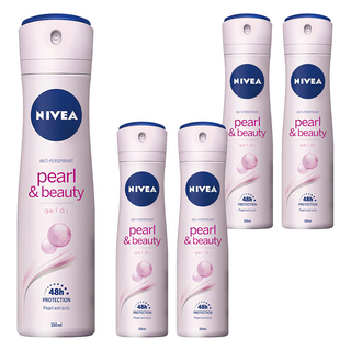 NIVEA 妮維雅 止汗爽身噴霧 珍珠煥采, 150ml, 5瓶
