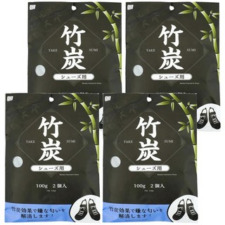 KOKUBO 小久保 鞋用竹炭除濕消臭包, 100g, 4袋
