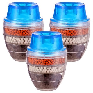 Elephant Waters 沐象 三效濾水頭 多層過濾 簡易安裝 透明外殼, 0330, 3個