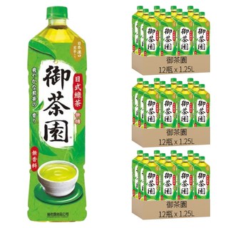 御茶園 特撰日式綠茶 無糖, 1250ml, 36瓶