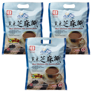 源順食品 自然笑顏 黑米芝麻糊 420g 沖泡方便 早餐下午茶宵夜皆宜, 3袋