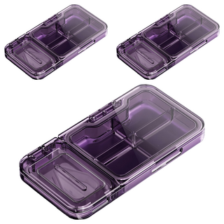 小麥購物 便攜切藥器 L1269 暗夜紫, 3個