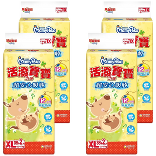 MamyPoko 滿意寶寶 活潑寶寶黏貼型尿布 12~17kg, XL, 160片