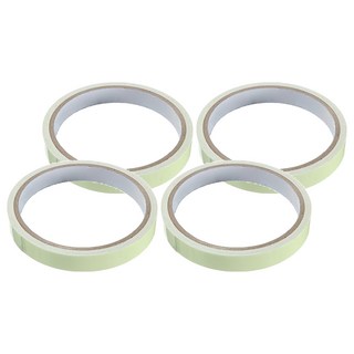 神崎家居 樓梯車身舞台警示夜光膠帶, 4個, 白色