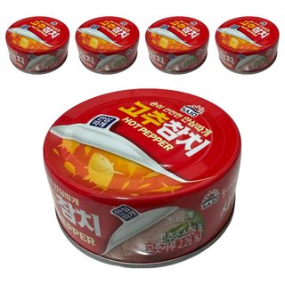 SAJO 鰹魚罐辣味 紅色, 100g, 5罐