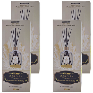 幸運水晶系列擴香 - 黃晶石-純真梔子花 120ml, 室內擴香瓶, 香水精油, 香氛棒, 4瓶