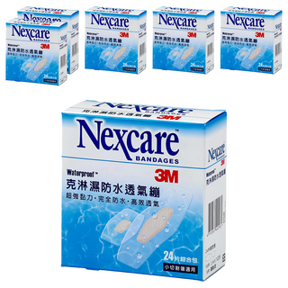 3M Nexcare 防水透氣繃 2.6 x 5.7cm 16片 + 圓點型8片, 24片, 6盒