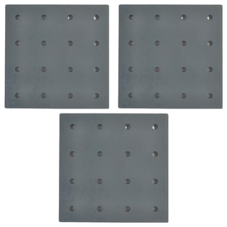 E.dot工業風洞洞板牆面收納架, 灰色, 3個