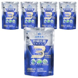 台塑生醫 BioLead 防蟎抗菌濃縮洗衣精 補充包, 1.5kg, 5包