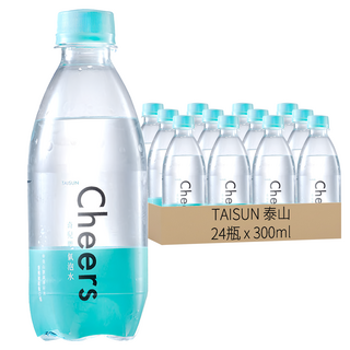 泰山 CHEERS 氣泡水，無糖無熱量，綿密氣泡，清爽解膩, 300ml, 24瓶
