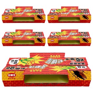 安德生 蟑愛呷 黏蟑屋 10片裝 附無毒誘餌, 5盒