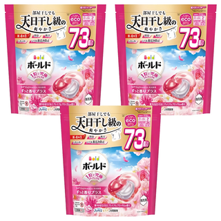 Bold 日本原裝進口 新4合1洗衣球 淡雅花香 粉紅色, 73顆, 3袋