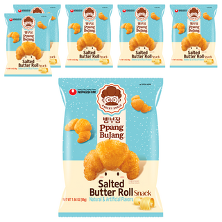 NONGSHIM 農心 麵包部長 奶油鹽可頌造型餅乾, 55g, 6包