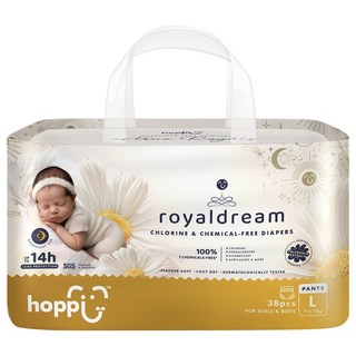 hoppi 皇家系列 嬰兒褲型尿布 9~14kg, L, 38片