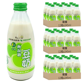 羅董 特濃無糖豆奶, 245ml, 36瓶