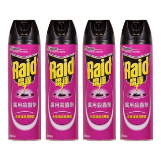 Raid 雷達 廣用殺蟲劑, 500ml, 4罐