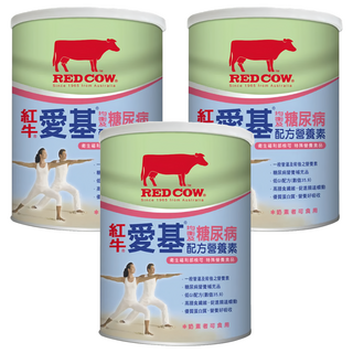 RED COW 紅牛 愛基均衡及糖尿病配方營養素, 900g, 3罐