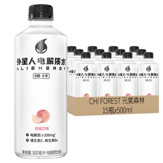 CHI FOREST 元氣森林 外星人電解質水運動飲料 白桃風味, 500ml, 15瓶