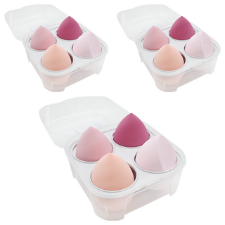 MAFFICK 美妝蛋組 4入 快速完妝 附收納盒, 水蜜桃色系, 3組