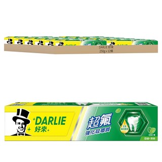 DARLIE 好來 超氟強化琺瑯質牙膏，天然薄荷精華，幫助防蛀, 250g, 12條