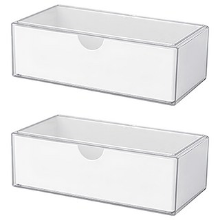 浴室櫃抽屜式收納盒 白色, 2個